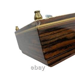 Italian Venice Hand Crafted Inlaid Wood Musical Box With Key 8