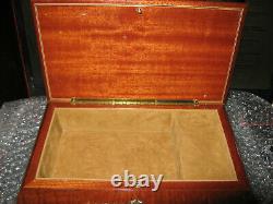 Italian Wood Musical Jewelry Box Reuge Inlay (Needs restoration) no key