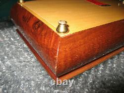 Italian Wood Musical Jewelry Box Reuge Inlay (Needs restoration) no key