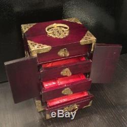 Jade & Wood Jewelry cabinet with music box