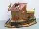 Japan Seagull Sankyo Movement Wharf Sculpture Music Box Wood Copper Brass Tin