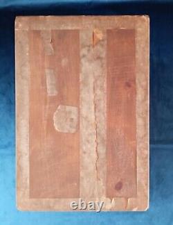 Japan tea box wood box Showa-era retro tinplate tool box storage box vintage FS