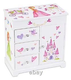 Jewelkeeper Unicorn Musical Jewelry Box with 3 Pullout Drawers Fairy Princess