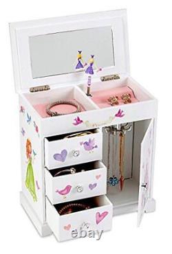 Jewelkeeper Unicorn Musical Jewelry Box with 3 Pullout Drawers Fairy Princess