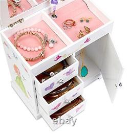 Jewelkeeper Unicorn Musical Jewelry Box with 3 Pullout Drawers Fairy Princess