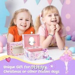 Jewellery Box for Girls with Unicorn Jewelry Set Kids Box Homtibrm Musical