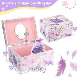 Jewellery Box for Girls with Unicorn Jewelry Set Kids Box Homtibrm Musical