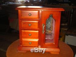 Jewellery, TOY WOOD CUPBOARD HOUSE CHECKROOM ROOM music box TOY