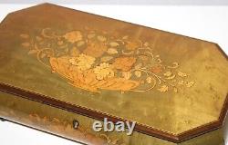 Jewelry MUSIC BOX Reuge Swiss 1898 36 note Canon Pachelbel Italy Marquetry Wood