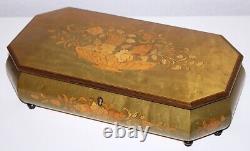 Jewelry MUSIC BOX Reuge Swiss 1898 36 note Canon Pachelbel Italy Marquetry Wood