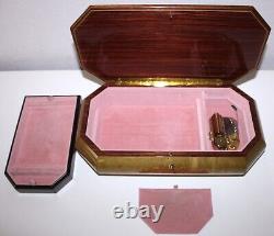 Jewelry MUSIC BOX Reuge Swiss 1898 36 note Canon Pachelbel Italy Marquetry Wood