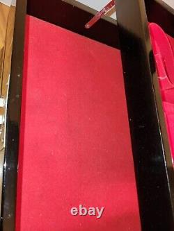 Korean Mother of Pearl Birds Design Lacquered Wooden Music Jewelry Box With Key