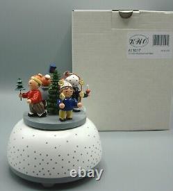 Kwo Erzebirge Music Box Children In Winter New In Box Christmas