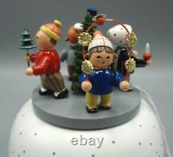 Kwo Erzebirge Music Box Children In Winter New In Box Christmas