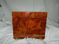 LARGE Vintage Italian Inlaid Wood, Swiss MOVEMENT Jewelry Music Box