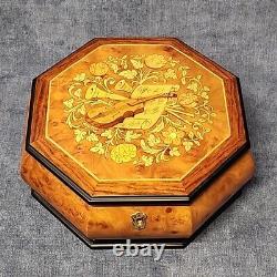 La Botteguccia Violin Inlaid Wood Musical Large Octagon Jewelry Box Italy mAAK