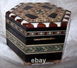 Laguna Inlaid Wood Music Trinket Box Plays Granada New With Tag/label