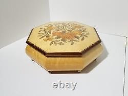 Large Sorrento Italy Inlayed Wood Musical Jewelry Box Reuge San Francisco Music
