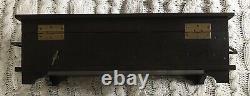 Lg. VTG Music Jewery Box. Black Walnut. Mens Womens Japan. 16x9x5.5. GRT Cond