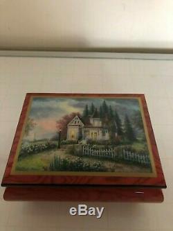 Limited Edition Ercolano Musical Box With A Victorian Retreat Picture On LID