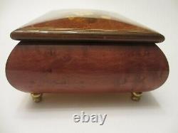 Lnwot Romance Swiss Made By Reuge Music Box Wedding Song Wood Inlay Made Italy