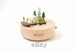 MOOMIN Wooden Music Box Fishing Snork Maiden Arctic Hall Musical Ornament F/S