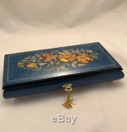 Made in Italy Sorrento High Gloss Royal Blue Jewelry Music Box (Sankyo 18 Note)