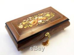 Made in Italy Sorrento Large Burlwalnut Wooden Jewelry Music box (Sankyo 18Note)