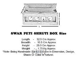 Manual Shruti Box Swar Peti Swarpeti Natural Wood Color 12 notes Indian musical