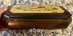 Mapsa Swiss Musical Velvet-Lined Inlaid Wood Jewelry Box With Key Perfect