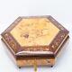 Marquetry Wood Musical Jewelry Box Italy Plays Torna A Sorrento + Key