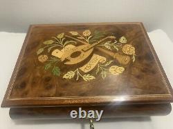 Mayflower Sorrento Made In Italy Wood Lacquered Music Jewelry Box Elegant/Beauty