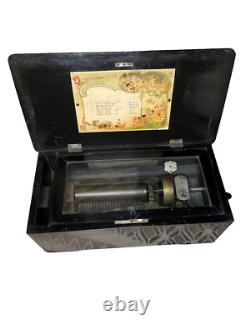Mermod Freres Swiss Antique Music Box c1800s 8 Tunes Rosewood Case