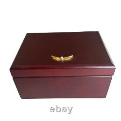 Mikimoto Jewelry Case Storage Wood music Box earrings ring Box Accessory Case