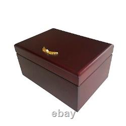 Mikimoto Jewelry Case Storage Wood music Box earrings ring Box Accessory Case