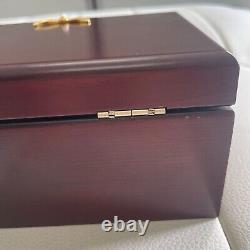 Mikimoto Jewelry Case Storage Wood music Box earrings ring Box Accessory Case