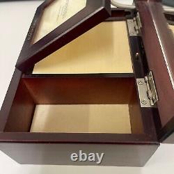 Mikimoto Jewelry Case Storage Wood music Box earrings ring Box Accessory Case