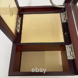 Mikimoto Jewelry Case Storage Wood music Box earrings ring Box Accessory Case