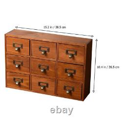 Mini Cabinet Storage Box Music Vintage Jewelry Case -drawer Baby