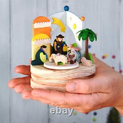 Miniature Handmade Music Box Nativity