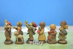 Miniatures ANRI Ferrandiz Reuge Music Box Wood Carvings 6 FigurInes LE Italy