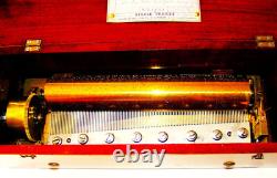 Mint Condition Key Wind 6 Air Music Box By Nicole Freres With A Piano Forte