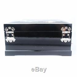 Mother of Pearl Jewelry Boxes Music Jewelry Organizers 2Drawers Black LM35 Black