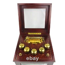 Mr Christmas Animated Concertina Gold Label Brass Bells Wood Music Box 50 Songs