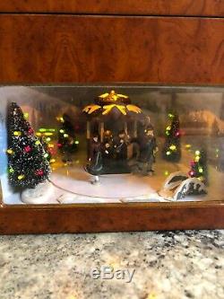 Mr. Christmas Animated Symphony of Bells Wood Music Box Lighted 50 Songs In Box