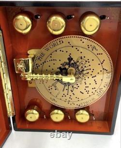 Mr Christmas Drawer Disc Music Box Wooden 6 Bell Mechanical Melody Player New