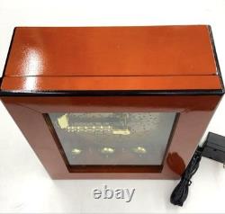 Mr Christmas Drawer Disc Music Box Wooden 6 Bell Mechanical Melody Player New