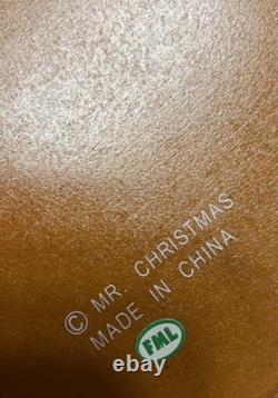 Mr Christmas Drawer Disc Music Box Wooden 6 Bell Mechanical Melody Player New