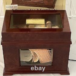 Mr Christmas Gold Label Collection Music In Motion Cherry Finish Wood Music Box