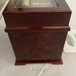 Mr Christmas Gold Label Collection Music In Motion Cherry Finish Wood Music Box